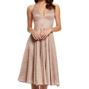 NWT Dress the Population Delilah Plunging A-Line Party Dress